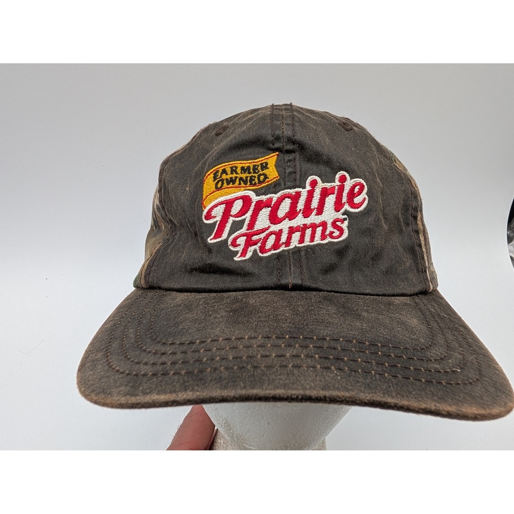 Paramount Apparel Prairie Farms Hat Brown Camo RealTree Adjustable Cap WPL 285